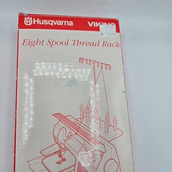 Open Box - Sealed Vintage Husqvarna Viking 8 Spool Thread Rack - Picture 12 of 13